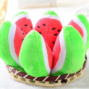 Direct Sales Fruits Shaped Plush Squeaky Chew Toys
